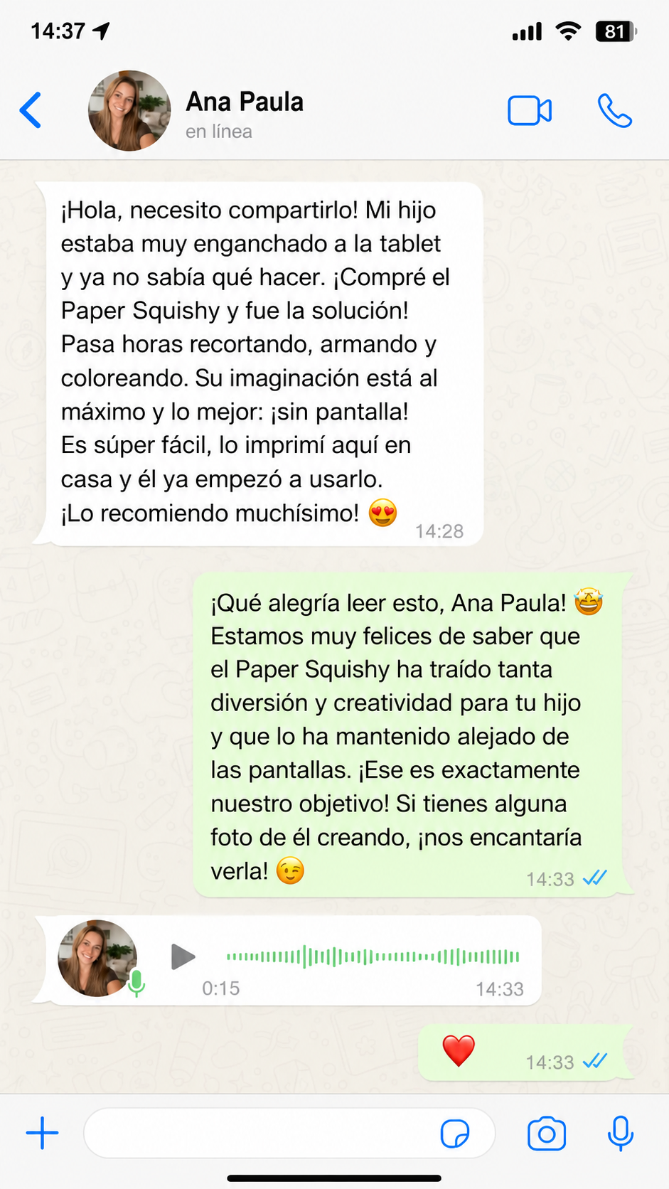 Print de conversa real no WhatsApp 1