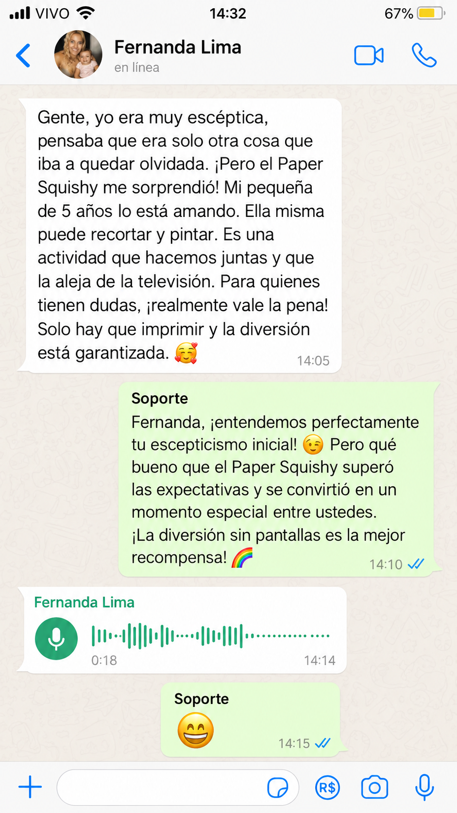 Print de conversa real no WhatsApp 3